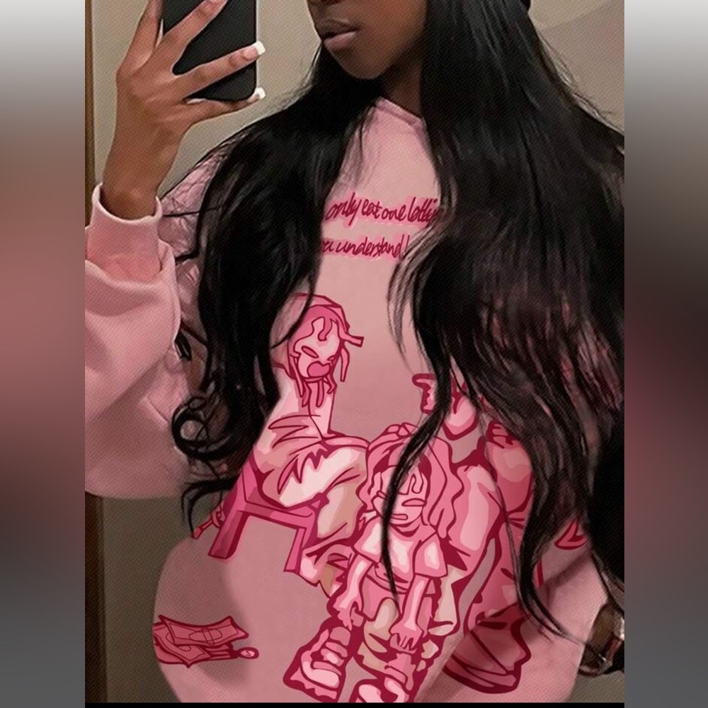 🖤Pick 5/$25 SHEIN NWT Cartoon Character Hoodie W/ Fleece Lining-Size XS